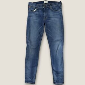 Hudson Jeans Womens 27 Nico Mid Rise Super Skinny Ankle Stretch‎ Dark Wash Blue